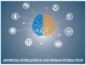 Illustration of AI and human interaction